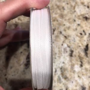NWT Offray 1 (One) Spool of White Ribbon